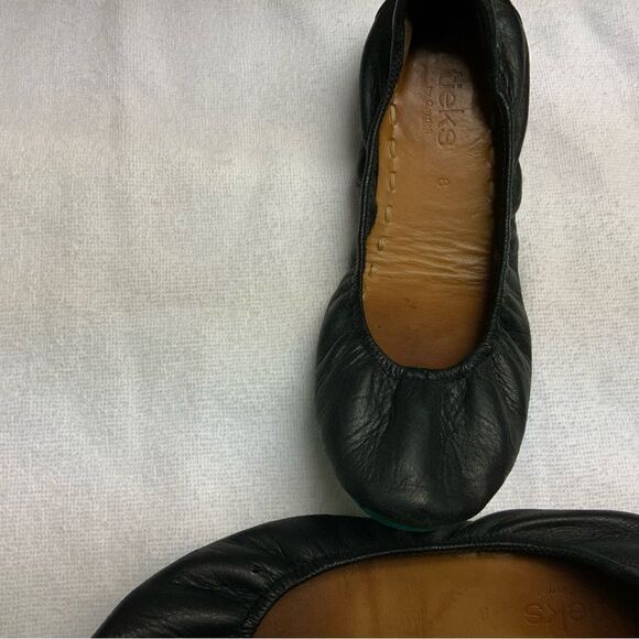 TIEKS black leather ballet flats. Size 8 - Picture 9 of 9